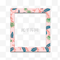 插画花卉植物装饰图片_花卉植物宝丽来装饰相框
