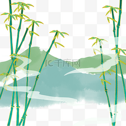 竹林山水风景