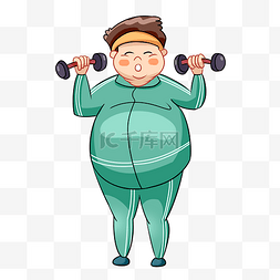 肥胖大肚子图片_啤酒肚运动减肥男子锻炼哑铃健身