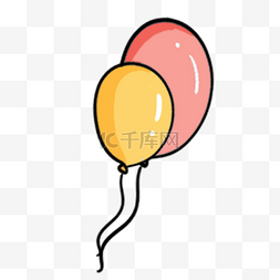 气球剪贴画图片_彩色圆形气球装饰剪贴画