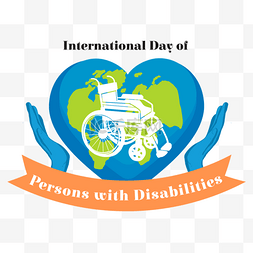 爱心地球飘带国际残疾人日