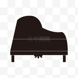 黑白填色图图片_线稿音乐乐器高档钢琴
