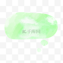 形状椭圆图片_笔刷白绿色椭圆水彩涂鸦