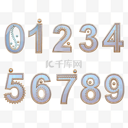 数字6倒计时图片_立体金属数字