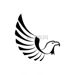 翅膀鹰图片_老鹰象征孤立的吉祥物矢量猎鹰的