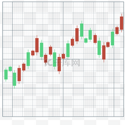 红色走势线图片_股票k线图上升趋势交易市场绿色