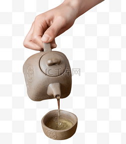 茶倒茶图片_倒茶茶道品茶茶杯