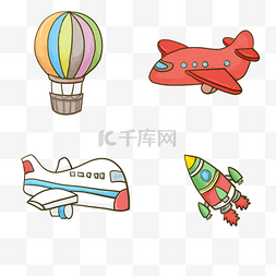 玩具飞机水彩图片_水彩婴儿飞机玩具