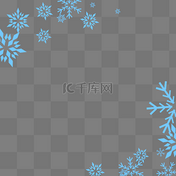 小雪雪花图片_圣诞圣诞节漂浮雪花边框冬天