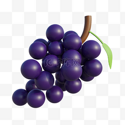 水果一串图片_3DC4D立体水果一串葡萄