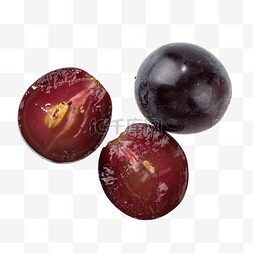 新鲜水果掰开葡萄