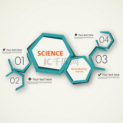 六角形设计图片_科学图表模板