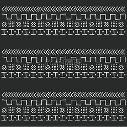 具有几何元素的黑白部落民族图案