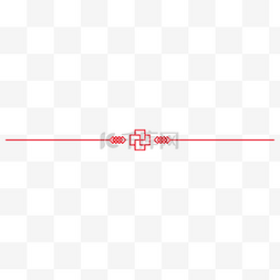红色古典中式花纹图片_中式回纹极简简约分割线