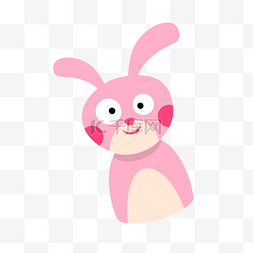 粉色搞怪兔子手指木偶戏动物