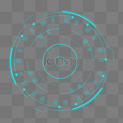 蓝色几何圆形图片_科技商务圆形装饰机械环形