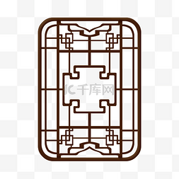 镂空png图片_中国古风雕花门窗窗户边框中式花