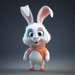 拟人动物形象图片_可爱的兔子IP形象