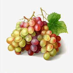 葡萄夏季当季水果元素