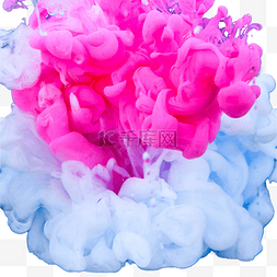 粉色水彩水墨图片_摄影图七彩抽象爆炸墨水