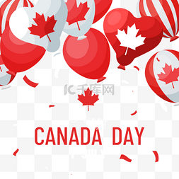 红色爱心加拿大日