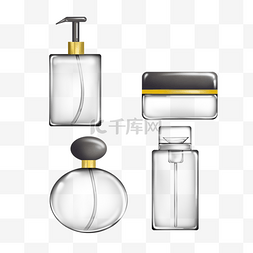 产品质感图片_护肤品透明写实质感分装瓶