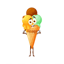 水果冰淇淋球图片_表情包冰淇淋柠檬薄荷和巧克力在