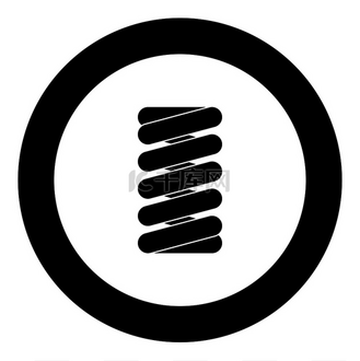耳机弹簧线图片素材_圆圈矢量图中的弹簧线圈图标黑色