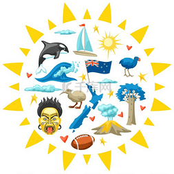 太平洋背景图片_新西兰背景设计大洋洲的传统符号