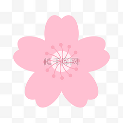 五叶可爱粉色樱花