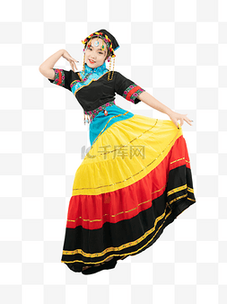 民族舞蹈彝族舞女孩人物