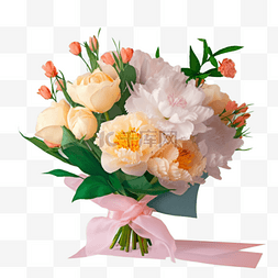 礼物盒包装拉花图片_花朵花束花鲜花礼物捧花母亲节
