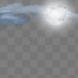 月亮乌云图片_乌云夜空中的满月月亮