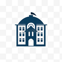 建筑极简图片_极简主义圆顶学校logo