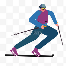 滑雪人物冬奥会运动图标