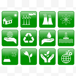 保存按钮图片_绿色生态的图标