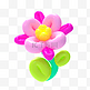 3D立体粉嫩气球花