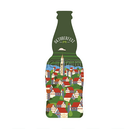 啤酒海报派对图片_一瓶啤酒。