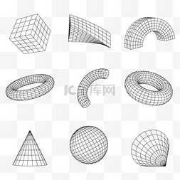 酸性线性图片_酸性线性3D图案装饰