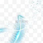 dna分子白色线条光效螺旋