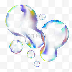 酸性荧光折射镭射水滴气泡
