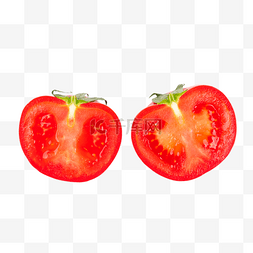 番茄切开图片_新鲜果蔬切开番茄