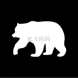 美国的标志图片_熊白色图标.. 熊是白色图标。
