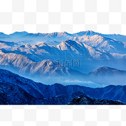 云海线稿图片_冬季雪山山区山川景色云海