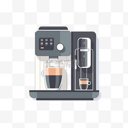 电器插画图片_卡通家用电器咖啡机