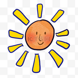 太阳橙色图片_太阳早晨金色橙色插图图片