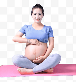 运动孕妇图片_健身房瑜伽运动生活方式孕妇