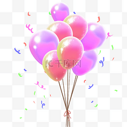 梦幻粉色气球