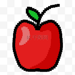 卡通苹果红色图片_像素艺术游戏用品红色苹果
