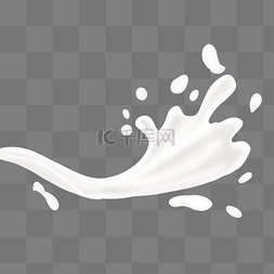 白色水花图片_飞溅牛奶液体